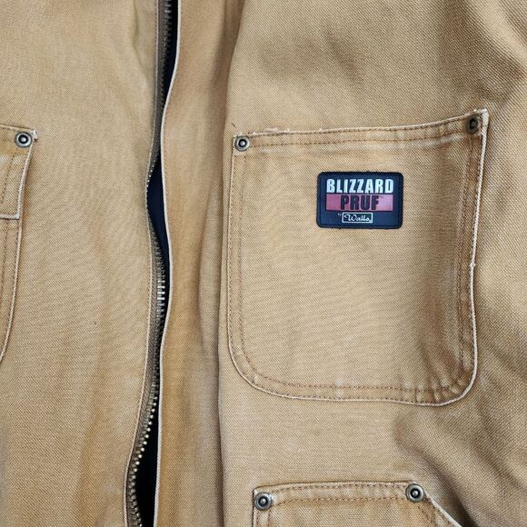 Walls Blizzard Prof Vtg Duck Brown corduroy collar chore work canvas coat XL - Picture 11 of 14